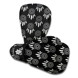 Black And White Dream Catcher Print Boxing Gloves