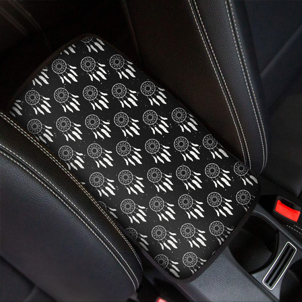 Black And White Dream Catcher Print Car Center Console Cover