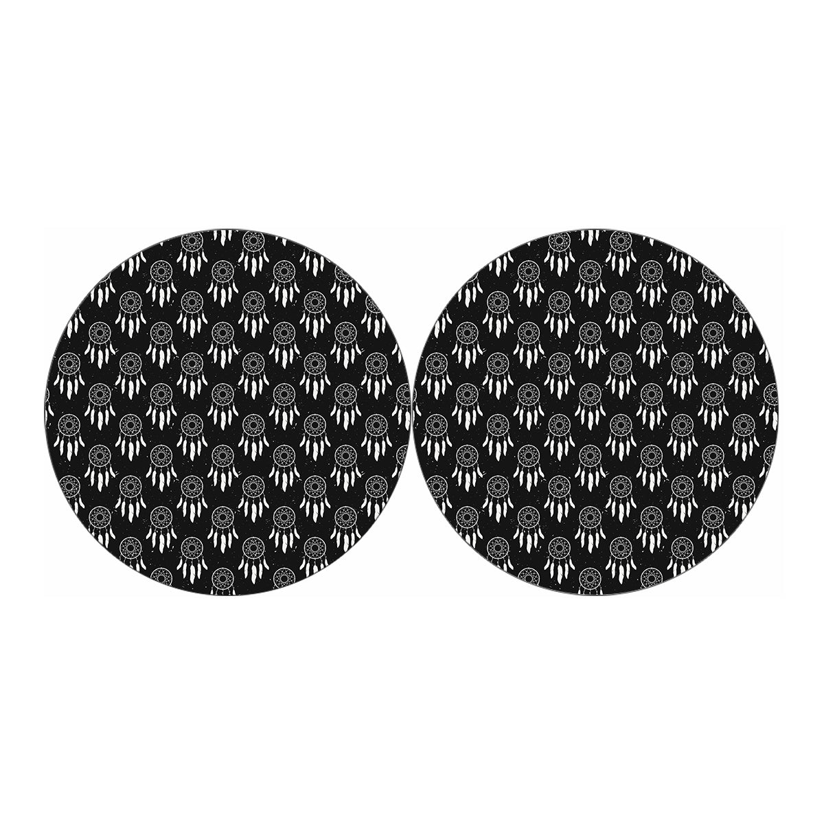 Black And White Dream Catcher Print Car Coasters