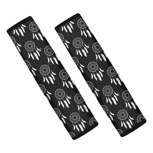 Black And White Dream Catcher Print Car Seat Belt Covers