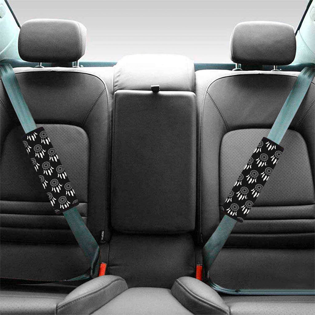 Black And White Dream Catcher Print Car Seat Belt Covers