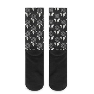 Black And White Dream Catcher Print Crew Socks