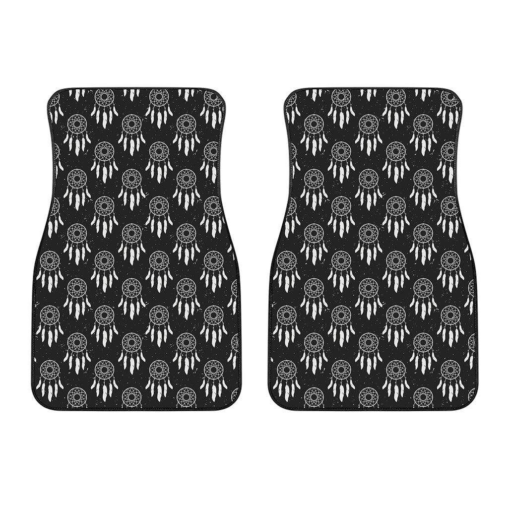 Black And White Dream Catcher Print Front Car Floor Mats