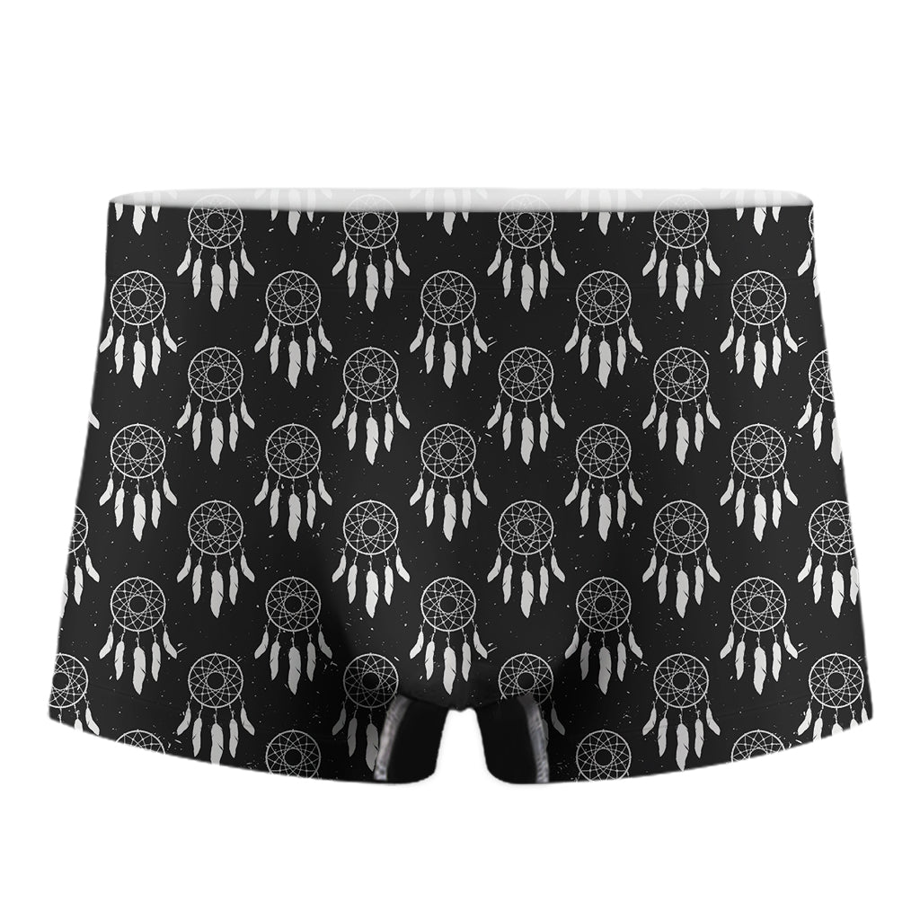 Black And White Dream Catcher Print Men's Boxer Briefs