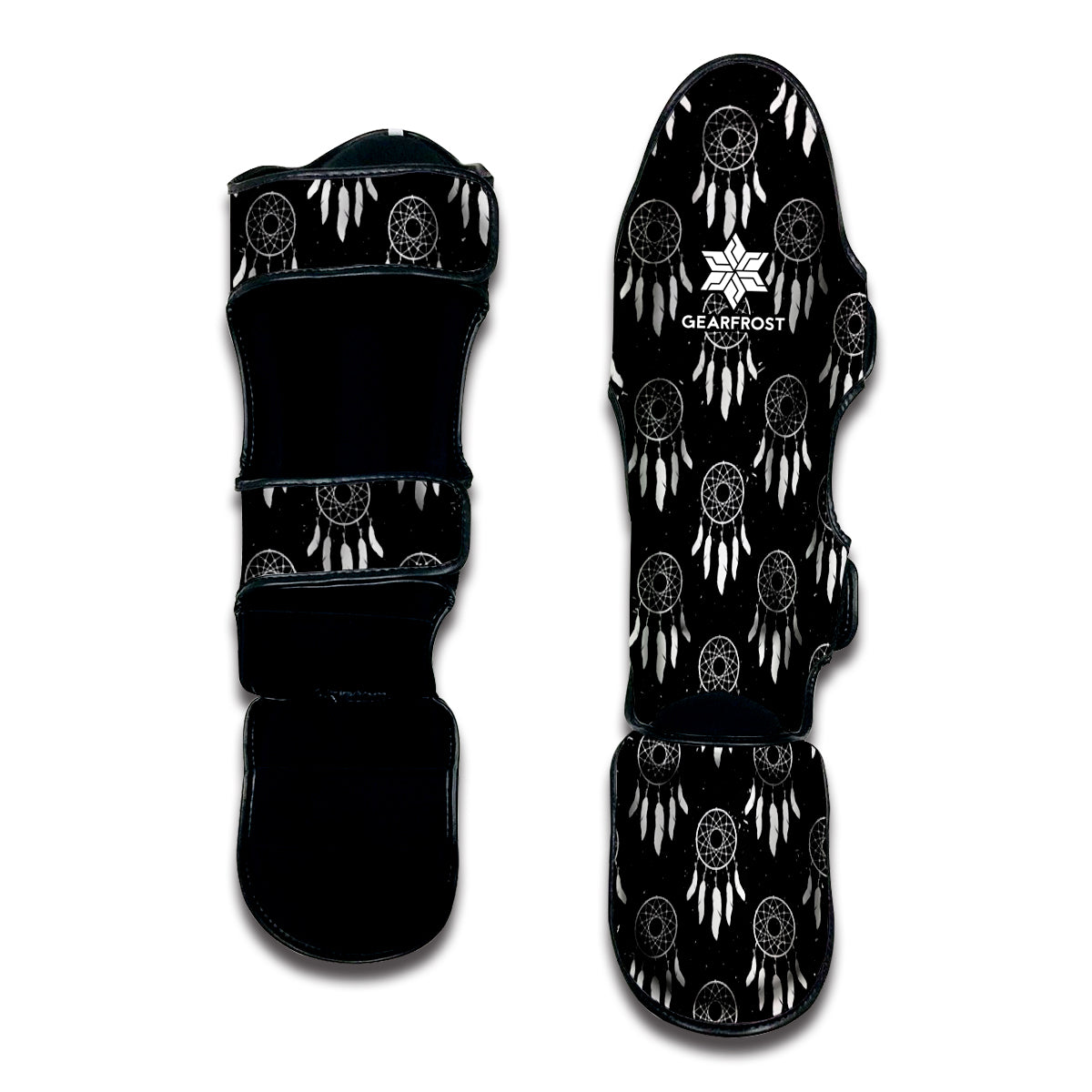 Black And White Dream Catcher Print Muay Thai Shin Guard