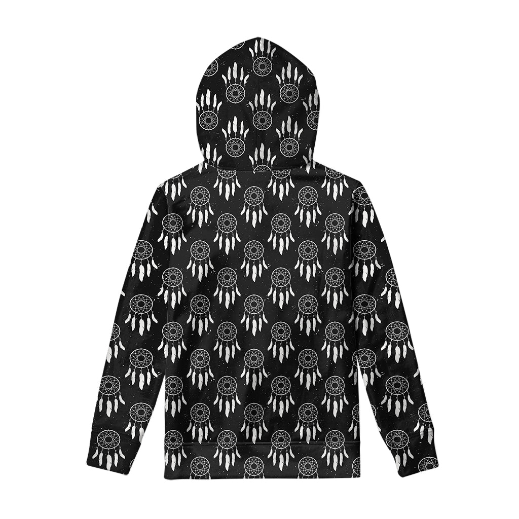 Black And White Dream Catcher Print Pullover Hoodie