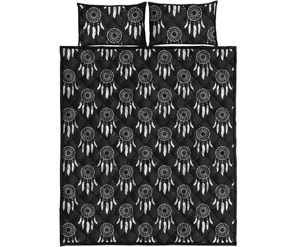 Black And White Dream Catcher Print Quilt Bed Set