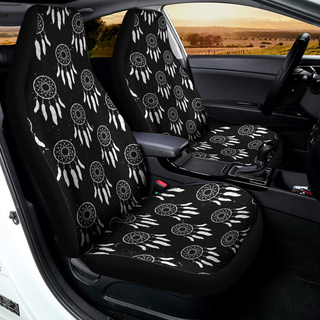 Black And White Dream Catcher Print Universal Fit Car Seat Covers