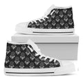 Black And White Dream Catcher Print White High Top Sneakers