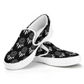 Black And White Dream Catcher Print White Slip On Sneakers