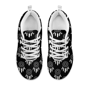 Black And White Dream Catcher Print White Sneakers