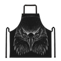 Black And White Eagle Print Apron