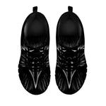 Black And White Eagle Print Black Sneakers