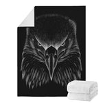 Black And White Eagle Print Blanket