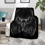 Black And White Eagle Print Blanket