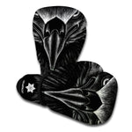 Black And White Eagle Print Boxing Gloves