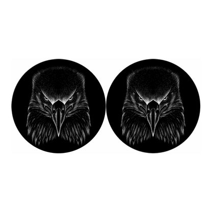 Black And White Eagle Print Car Coasters
