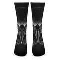Black And White Eagle Print Crew Socks