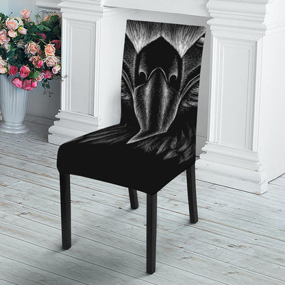 Black And White Eagle Print Dining Chair Slipcover