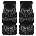 Black And White Eagle Print Front and Back Car Floor Mats
