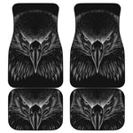 Black And White Eagle Print Front and Back Car Floor Mats