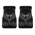 Black And White Eagle Print Front Car Floor Mats