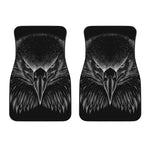 Black And White Eagle Print Front Car Floor Mats