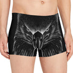 Black And White Eagle Print Men's Boxer Briefs
