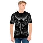 Black And White Eagle Print Men's T-Shirt