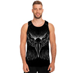 Black And White Eagle Print Men's Tank Top