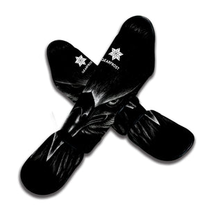 Black And White Eagle Print Muay Thai Shin Guard