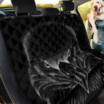 Black And White Eagle Print Pet Car Back Seat Cover