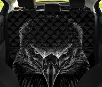 Black And White Eagle Print Pet Car Back Seat Cover