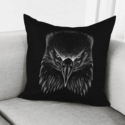 Black And White Eagle Print Pillow Cover