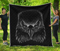 Black And White Eagle Print Quilt
