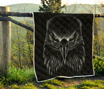Black And White Eagle Print Quilt