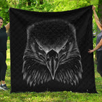Black And White Eagle Print Quilt