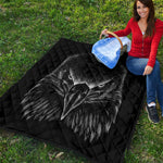 Black And White Eagle Print Quilt
