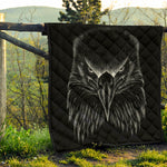 Black And White Eagle Print Quilt