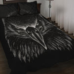 Black And White Eagle Print Quilt Bed Set
