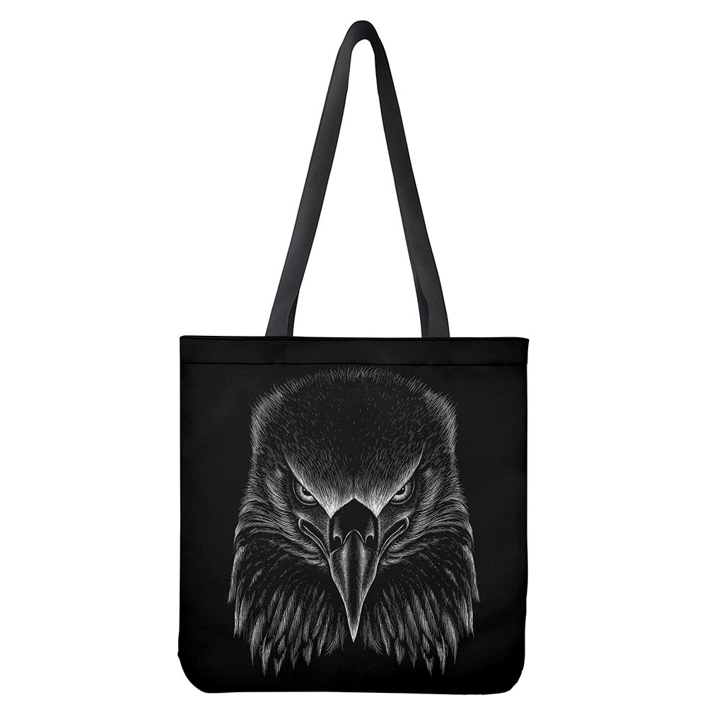 Black And White Eagle Print Tote Bag