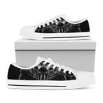 Black And White Eagle Print White Low Top Shoes