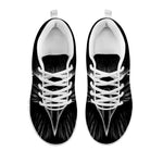 Black And White Eagle Print White Sneakers