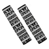 Black And White Egypt Pattern Print Car Seat Belt Covers