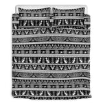 Black And White Egypt Pattern Print Duvet Cover Bedding Set