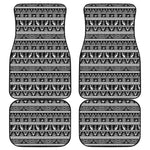 Black And White Egypt Pattern Print Front and Back Car Floor Mats