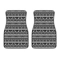 Black And White Egypt Pattern Print Front Car Floor Mats