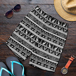 Black And White Egypt Pattern Print Men's Shorts