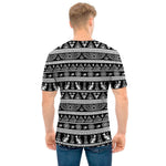 Black And White Egypt Pattern Print Men's T-Shirt