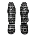 Black And White Egypt Pattern Print Muay Thai Shin Guards
